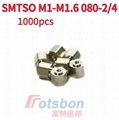 SMTSO-M1.4-3微型六角贴片焊接螺母用于手机电路板碳钢镀锡