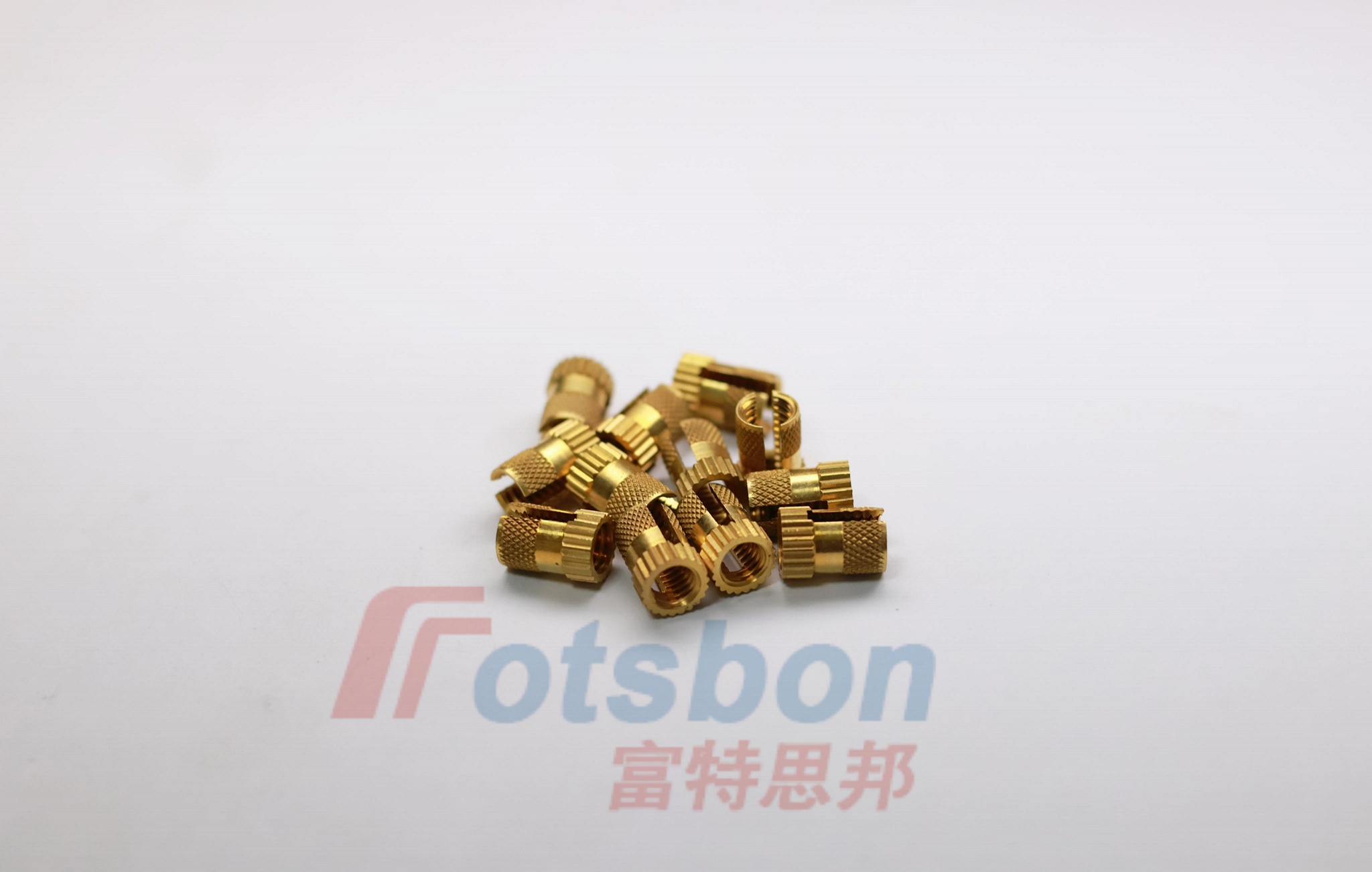 割槽卡式滚花铜螺母PKB/PKA-M4注塑热熔热压啤塑胶面板紧固件 4