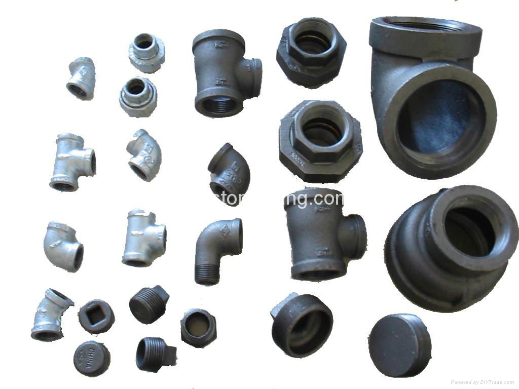 Galvanized & Black Malleable Iron Pipe Fitting, elbow, tee, cross,