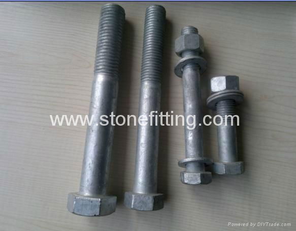  Hot dip galvanized bolt and nuts