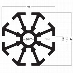 R8八稜柱展覽器材香港八菱柱展覽鋁料廠家直銷