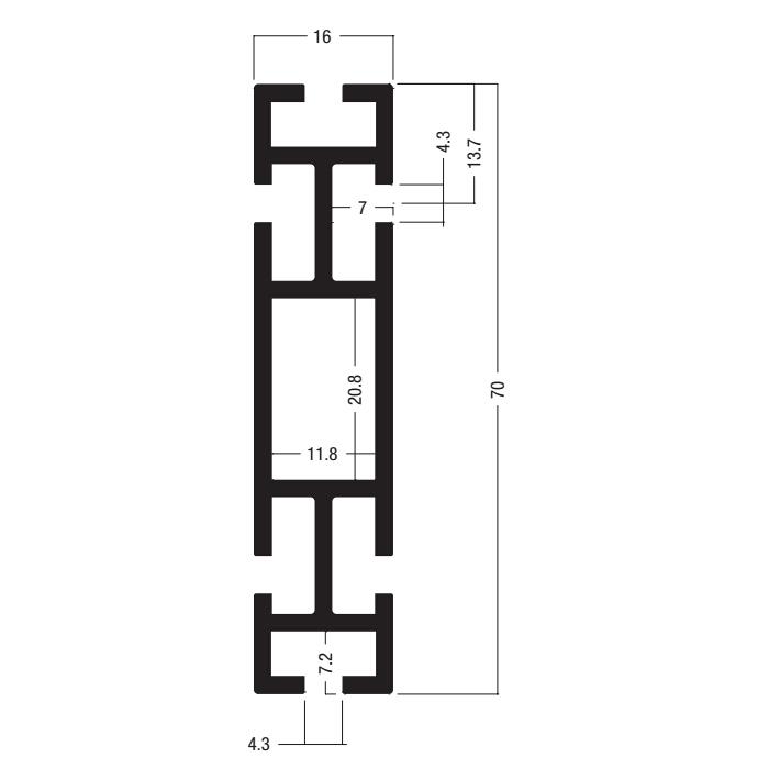 exhibition profiles beam extrusion  aluminium for booth material Octanorm system 4