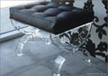 acrylic stool with cushion. lucite stool, plexiglass transparent stool 3