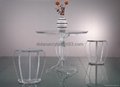 Transparent acrylic perpex glass conference  table