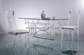 lucite transparent acrylic glass dining table