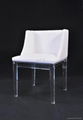 acrylic transparent leisure chair lucite chair with cushion 3