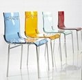 lucite transparent dining chair