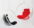Acrylic  hanging bubble chair/PU cushion swing chair