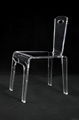 perpex glass dining chair , clear