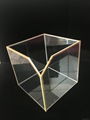 Acrylic cubic box with golden foil 1