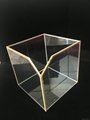 Acrylic cubic box with golden foil