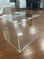 Acrylic cubic storage box with lock perspex glass box