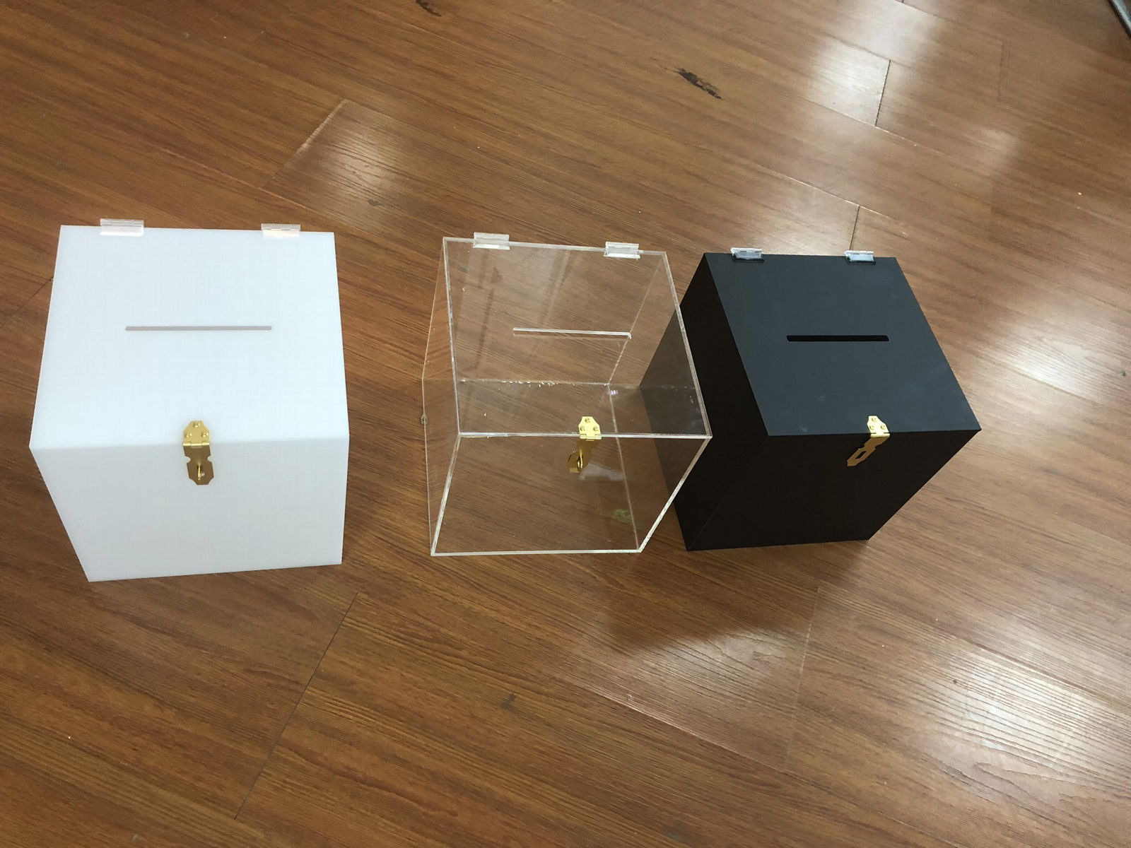 Acrylic cubic storage box with lock perspex glass box 2