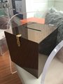 Acrylic cubic storage box with lock perspex glass box