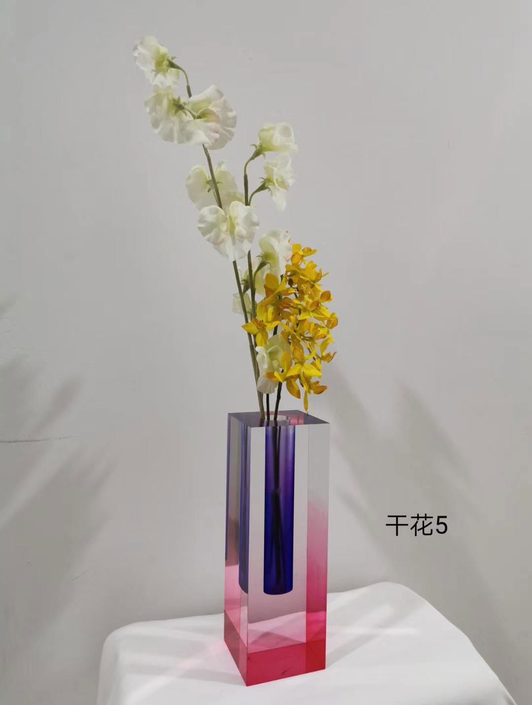 new style grade dyed colored acrylic  vase 3
