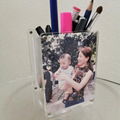 Acrylic pen holder with photo frame 1