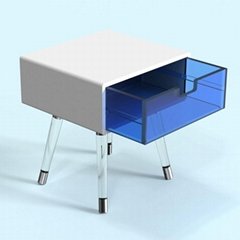 newly design clear leg and metal frame beside table