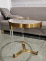 ACRYLIC ROUND SIDE TABLE， PLEXIGLASS SIDE TABLE， PERSPEX SIDE TABLE