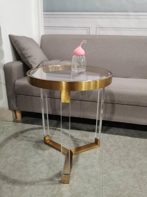 ACRYLIC ROUND SIDE TABLE， PLEXIGLASS SIDE TABLE， PERSPEX SIDE TABLE 5
