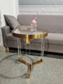 ACRYLIC ROUND SIDE TABLE， PLEXIGLASS SIDE TABLE， PERSPEX SIDE TABLE 5
