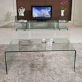 ONE SET THREE PIECES ACRYLIC PERPEX GLASS SIDE TABLES