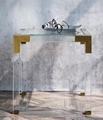 plexiglass transparent acrylic table with metal frame