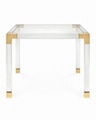 plexiglass transparent acrylic table with metal frame