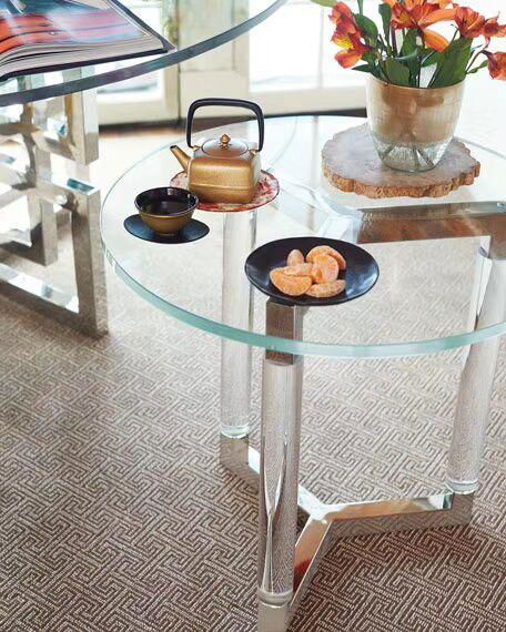 LUCITE GLASS RECTANGLE COFFEE TABLE  3