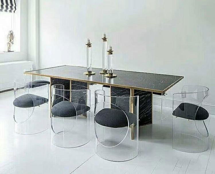 Lucite glass table  transparent perpex glass table 2