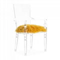 transparent acrylic dining chair with cusion, acrylic banquet chair 2