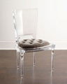 transparent acrylic dining chair with cusion, acrylic banquet chair