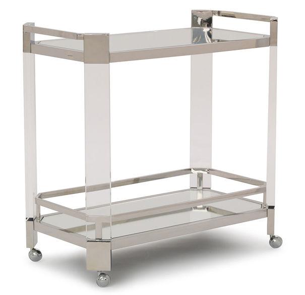 Acrylic trolley with wheels 2