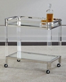 Acrylic trolley with wheels 4