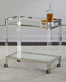 Acrylic trolley with wheels