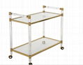 Acrylic trolley with wheels 1