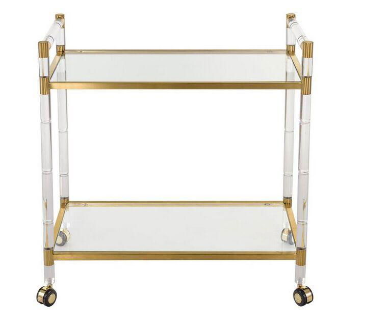 Acrylic trolley with wheels 5