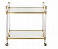 Acrylic trolley with wheels 5