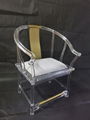 Chinese classic style acrylic chair with armrest