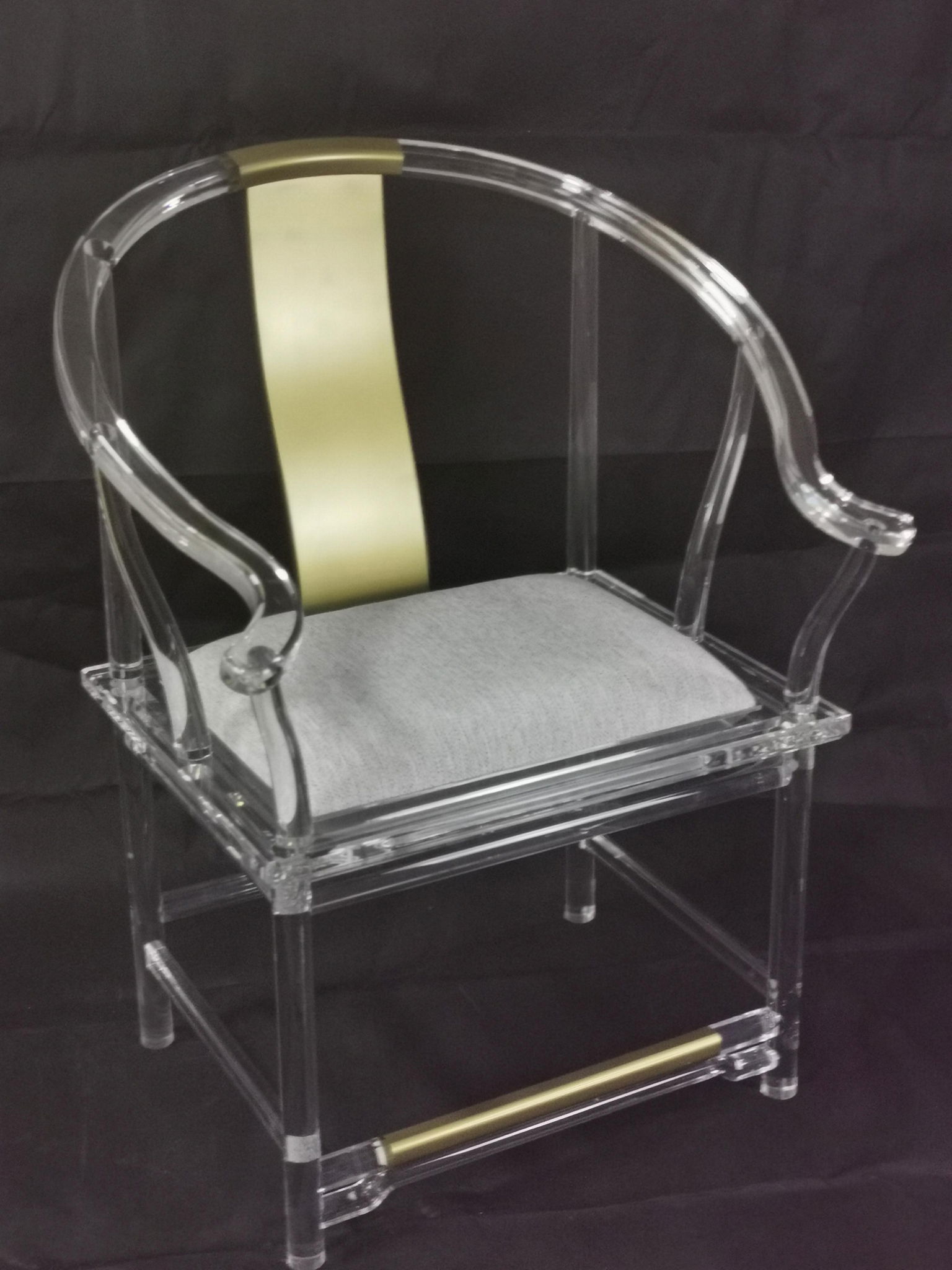 Chinese classic style acrylic chair with armrest 3
