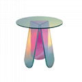 Acrylic rainbow colored end table