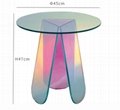 Acrylic rainbow colored end table rainbow acrylic side table