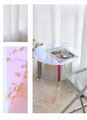 Acrylic rainbow colored end table rainbow acrylic side table