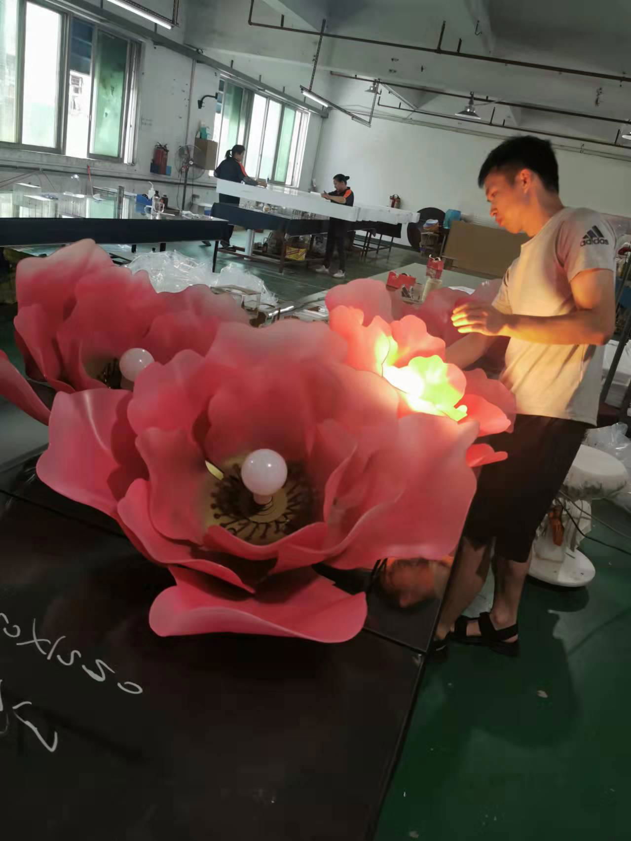 Acrylic flower with led  4