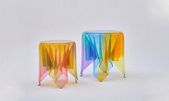 Multi-Colored Acrylic Rainbow Side Table (Hot Product - 1*)