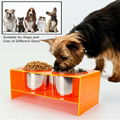 Raised Dog Food Bowl Acrylic Large Elevated Dog Water Bowl Feeder with Stand & B 11