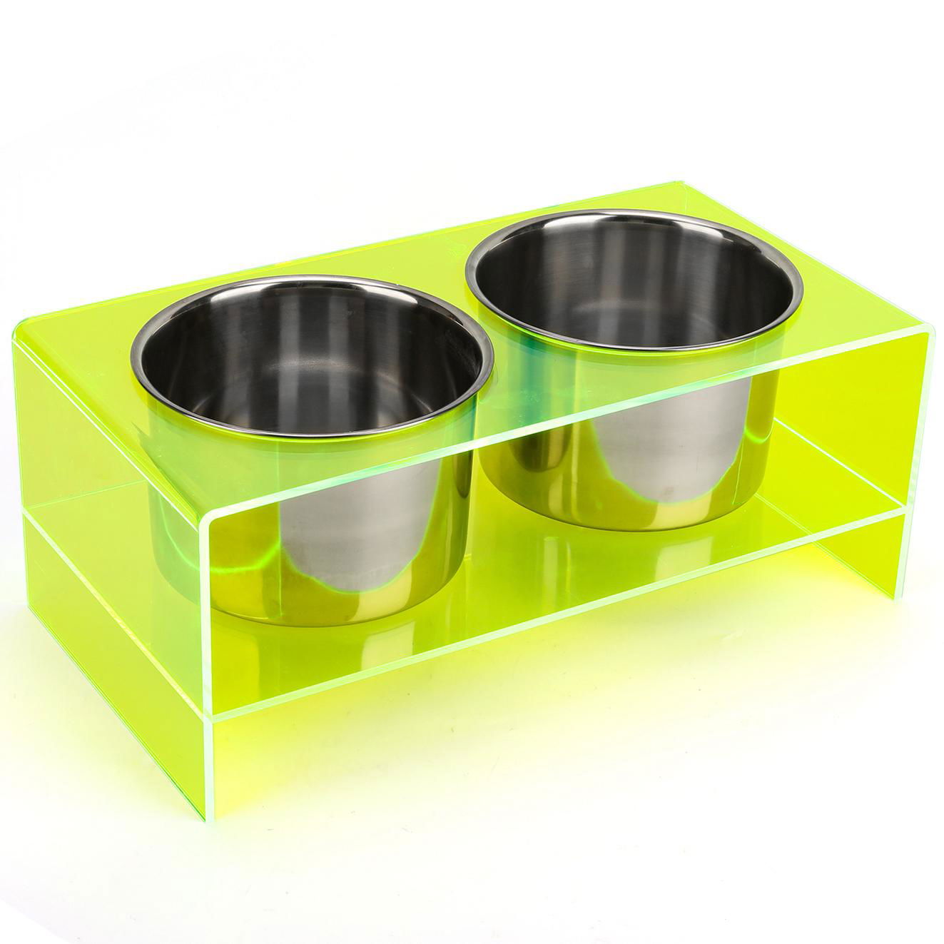 Raised Dog Food Bowl Acrylic Large Elevated Dog Water Bowl Feeder with Stand & B 4