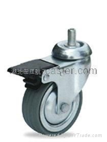 steel hub natural rubber caster 3