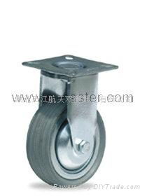 steel hub natural rubber caster 4