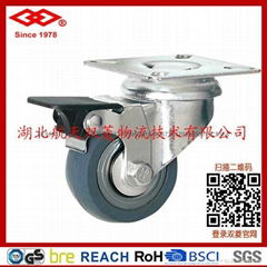 steel hub natural rubber caster