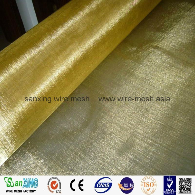 100% Pure brass wire mesh brass screen cloth for filter/sound insulation 5